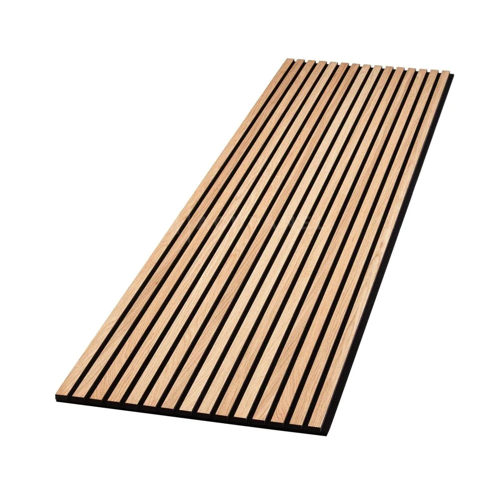 PanelPoint Natural Oak Decorative Acoustic Slat Wall Panel 2400mm x 600mm